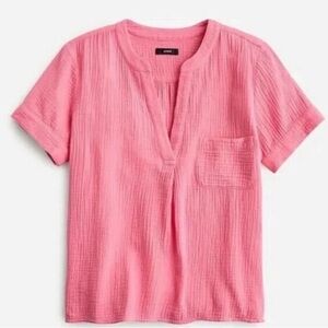 J. Crew Vibrant Pink Short Sleeve Top